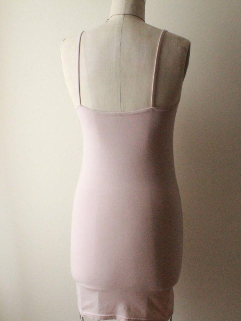 peach pink tna fitted bodycon mini slip tank top dress size small - Picture 2 of 5